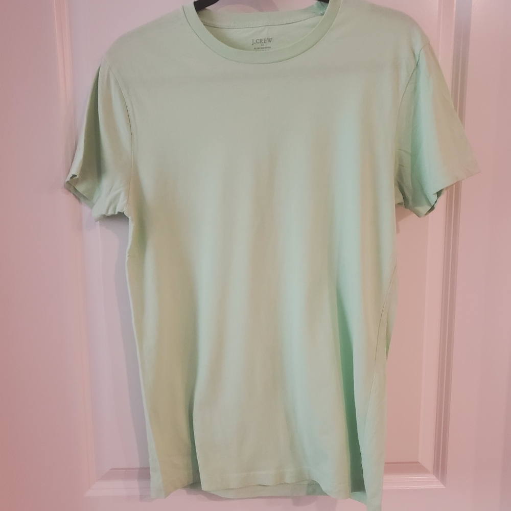 J. Crew mens slim washed pastel green shirt